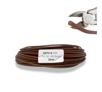 Câble Électrique HALOTEC 25m Flexible Unipolaire H07V-K 1x1,5 mm² Marron | Cuivre Pur PVC | Basse Tension 450/750V | Automatismes, Tableaux Électriques, Installation Sécurisée, Câblage Industriel