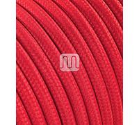Câble électrique recouvert de Tissu coloré, fabriqué en Italie, 3 m 2 x 0, 75 Couleurs : Rouge.