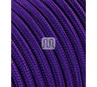 Câble électrique recouvert de Tissu coloré. Fabriqué en Italie. 3 m x 0, 75 - Couleur : Violet