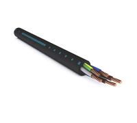 Câble électrique rigide R2V 5G1,5 mm² 50m noir