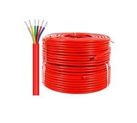 Câble Électrique Rouge Calibre 14, 30,5 M, 6 Conducteurs, Flexible, Basse Tension, Silicone, Rallonge AWG 12-22 For Énergies Nouvelles Et Automobiles(15ft,0.75mm²)
