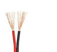 Câble électrique RVB rouge/noir à 2 broches, 1/10 m, 12-22 AWG, cuivre nu isolé PVC, UL2468, for applications LED et alimentation (1 m/10 m)(1 meter,16AWG)