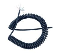 Câble électrique spiralé Extensible à Ressort, Câble télescopique spiralé à 5 conducteurs 26 AWG 0,15 mm, Fil Ressort blindé, Extensible 1 mètre, mètres, 10(Stretch 14 Meter)