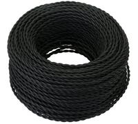 Câble Electrique Textile 10M, Rétro Corde de chanvre tressé torsadée Câble, 2 fils torsadés toronnés, pour DIY Pendentif Lampe,