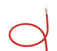LEDKIA LIGHTING Câble Électrique Textile Rouge 10 m