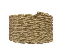 Tibelec Câble électrique torsadé doré 3 m 2xH05V-K 2x0,75 mm² Garantie 5 ans