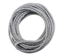 Câble électrique tressé Câble d'alimentation monobrin 3 conducteurs 0,75 mm² 8 A 10 m, tressé en tissu multicolore(Grey)