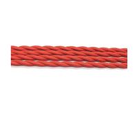 Câble électrique tressé Câble d'alimentation tressé 2 conducteurs 0,75 mm, gainé textile multicolore, 0,5 à 100 mètres(Red,30m)