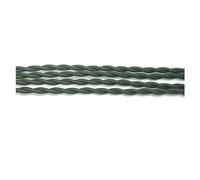Câble électrique tressé Câble d'alimentation tressé 2 conducteurs 0,75 mm, gainé textile multicolore, 0,5 à 100 mètres(Army Green,20m)