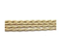 Câble électrique tressé Câble d'alimentation tressé 2 conducteurs 0,75 mm, gainé textile multicolore, 0,5 à 100 mètres(Gold,30m)