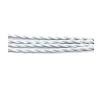 Câble électrique tressé Câble d'alimentation tressé 2 conducteurs 0,75 mm, gainé textile multicolore, 0,5 à 100 mètres(White,30m)