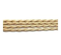Câble électrique tressé Cordon d'alimentation en tissu multicolore à 2 conducteurs, 2 x 0,75 mm, 250 V, 1 à 30 mètres(Gold,20 meters)