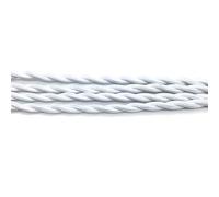 Câble électrique tressé Cordon d'alimentation en tissu multicolore à 2 conducteurs, 2 x 0,75 mm, 250 V, 1 à 30 mètres(White,20 meters)