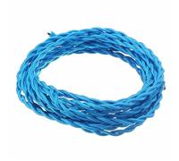 Câble électrique tressé Cordon de lampe tressé à 2 conducteurs de 0,75 mm², 8 A, 300 V, multicolore, 1 à 30 mètres(Blue,30meter)