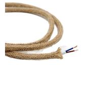 Câble électrique tressé Fil électrique 2 ou 3 brins en corde de chanvre tressée, style rétro, for suspension, plusieurs longueurs(2 Core,10meter)