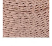 Câble électrique tressé Fil électrique en cuivre recouvert de tissu, 2 x 0,75 mm, 250 V, multicolore, plusieurs tailles(Rose gold,3Meter)