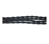 Câble électrique tressé Fil électrique en cuivre recouvert de tissu, 2 x 0,75 mm, 250 V, multicolore, plusieurs tailles(Black,5Meter)