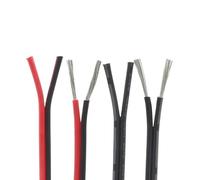 Câble électrique UL2468 à 2 broches, 10 m, 16-30 AWG, cuivre étamé, isolé PVC, for bande LED(Black White,18AWGx10meter)
