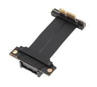 Câble élévateur PCIe 4.0 X1, Câble D'extension PCIe Flexible Haute Vitesse 16 Gbit/s, Double Adaptateur D'extension Femelle PCIe X1 à Angle Droit de 90 Degrés pour Carte Son WiFi