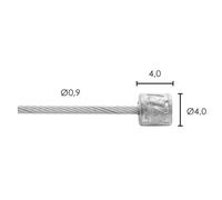 Elvedes 0.9 Mm Shift Cable 50 Units Bleu 0.9 x 2500 mm