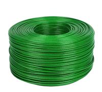 Câble en acier, câble métallique, Câble en acier inoxydable 304 gainé PVC, multicolore, diamètre 1-5 mm, longueur 50-100 m(Green,100 METERS-OUTER DIAMETER 4MM)