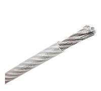 Câble en acier, câble métallique, Câble en acier inoxydable 304 revêtu de PVC, diamètre 0,3-12 mm(50M 1.5to2.5MM 7X7)