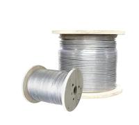 Câble en acier, câble métallique, Câble métallique de 100 mètres en acier inoxydable 304 gainé PVC, diamètre 0,5-2 mm(0.8mm 7x7)
