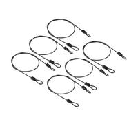 Câble en acier gainé PVC de 2 mm d'épaisseur, longueur 0,3 à 2 m, avec âme de sécurité et double anneau. Lot de 6 pièces.(1 Meter)