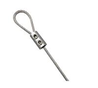 Câble En Acier Inoxydable Câble antivol réglable en acier inoxydable de 2,0/3,0/4,0 mm avec système verrouillage, kit fixation extensible et suspension for éclairage(Brown,1M)