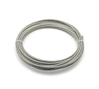 Câble en acier inoxydable, Câble métallique en acier inoxydable 304, 5 mètres, 1-2mm de diamètre, 7x7 brins(Diameter 1.2mm)