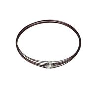 Câble en acier inoxydable, Cordon ras du cou en fil SS 1mm, 10 pièces, fermoir à vis en laiton, bijoux à bricoler soi-même, 45cm, 18 pouces, multicolore(Black)