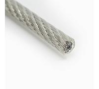 Câble en acier inoxydable de 10 mètres recouvert plastique PVC 1mm 1.2mm .5mm 2m 3mm 4mm 6mm pour Suspendre, Levage et Remorquage(1.2mm)