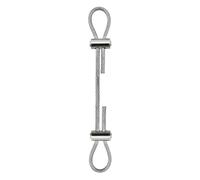 Câble En Acier Inoxydable Kit de fixation câbles métalliques en acier inoxydable PVC 4 pièces, réglable, suspension 2,0 mm et 3, cadre photo suspendu, appareil encastré(Style2,0.5MX4pcs,3.0mm)