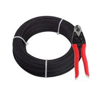 Câble en acier inoxydable T316 de 100 m, diamètre 3,2 mm (1/8"), câble aéronautique for garde-corps, balustres d'escalier 7x7 à monter soi-même, avec coupe-câbles