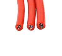 Câble en caoutchouc de Silicone rouge 1/5M 2/3/4/5 noyau 14-22AWG -40~200 ℃ 450/750V fil d'alimentation Flexible(15awg 1.5mm x 5m,4 Cores)