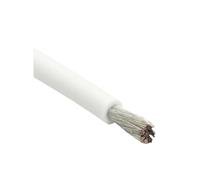 Câble en caoutchouc de Silicone souple blanc noir, 1/3/5/8/10/50M, cuivre, 30 28 26 24 22 20awg, fils d'éclairage flexibles, cordon d'alimentation électrique for voiture(WHITE 10m,22AWG)