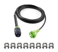 Câble en caoutchouc H05 RN-F-4 203914 pour Festool 489421, câble d'alimentation 240 V avec fermeture à baïonnette, câble d'alimentation robuste, pour machines-outils, décharge de traction, noir