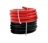 Câble en cuivre étamé noir et rouge extra souple, pliable résistant aux hautes températures(24 AWG,10m)