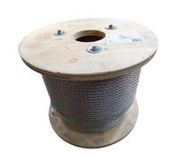 Câble En inox A4-316 (spécial pour l'extérieur) 7x7 torons fils, Tout diamètre et longueurs à choisir, bricolage, garde corps, jardin, terrasse (Rouleau 100 mètres, Ø 6mm)