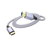 Câble en nylon tressé pour imprimante de type C vers 3.0USB B, 10 000+ tests de flexion, rapide et durable, pour imprimantes, scanners, disques durs, câble USB de type C vers B