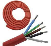 Câble en silicone 5 x 2,5 mm Découpe Câble (5 m) silicone Direction Sauna - La chaleur et idéal pour l'utilisation dans le sauna