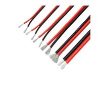 Câble en silicone à 2 broches, fil haute température 28-8AWG | Câble flexible étain-cuivre rouge noir(10M_26 AWG)