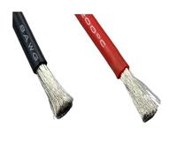 Câble en Silicone de 10m, Fil Rouge Noir, Batterie Voiture, câblage Automobile, Fils électriques 28 26 24 22 20 18 16 14 12 10 8 6 4 2 1 Awg(Black and Red,6 AWG 10m)