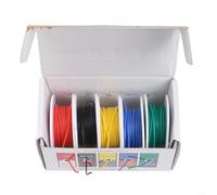 Câble en silicone haute température 50 m pour diverses applications avec câblage en cuivre étamé pour les amateurs de bricolage (A-28AWG)