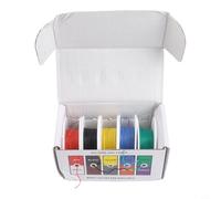 Câble en silicone haute température 50 m pour diverses applications avec câblage en cuivre étamé pour les amateurs de bricolage (A-30AWG)