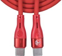 Câble en silicone Tellurium type C vers Lightning, PD18W, 1 m, couleur rouge