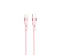 Câble en silicone Tellurium type C vers Lightning, PD18W, 1 m, rose