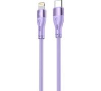 Câble en silicone Tellurium type C vers Lightning, PD18W, 1 m, violet