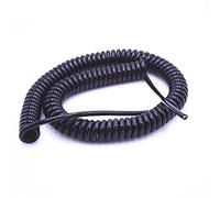 Câble en spirale à ressort de fil d'extension extensible télescopique 4 noyaux 24AWG0.2mm /20AWG0.5mm /17AWG1.0mm /14AWG2