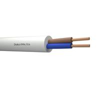 Câble En Vinyle Flexible Draka 2x1mm Blanc ca - 803867 [100 Mètres]